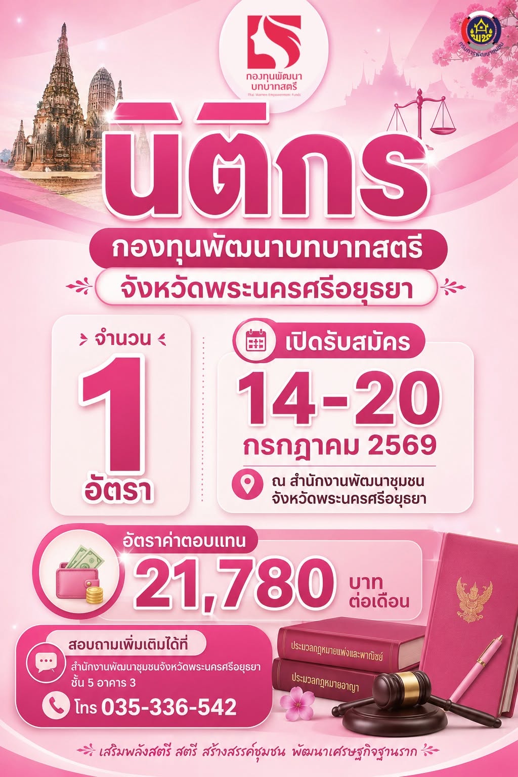  เปิดรับสมัคร "นิติกร"